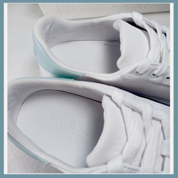 Guess White Women's Pastel Studded Sneakers Size 8, Guess Sneakers - Picture 6 of 9